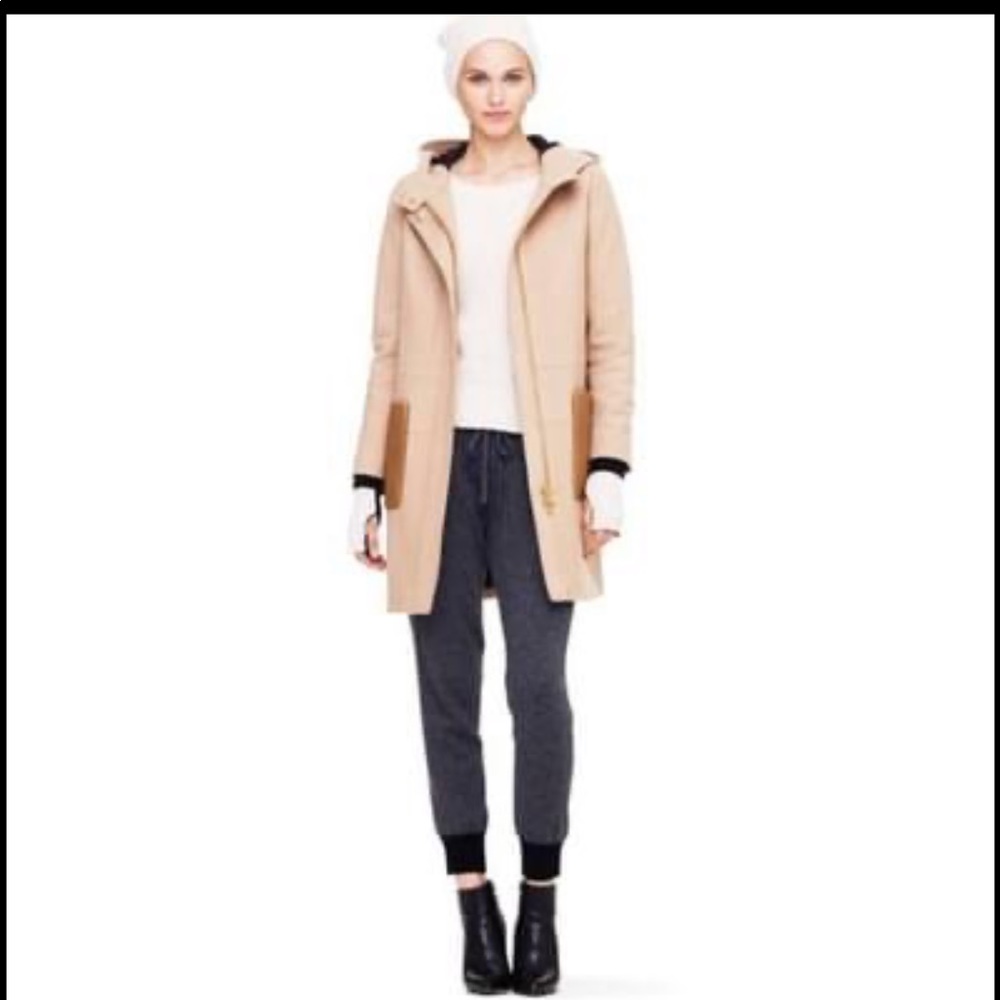Club Monaco Italian Wool Hooded Camel Coat